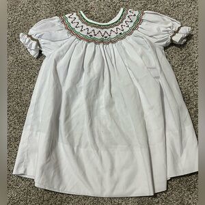 12 mo Rosalina smocked Christmas dress